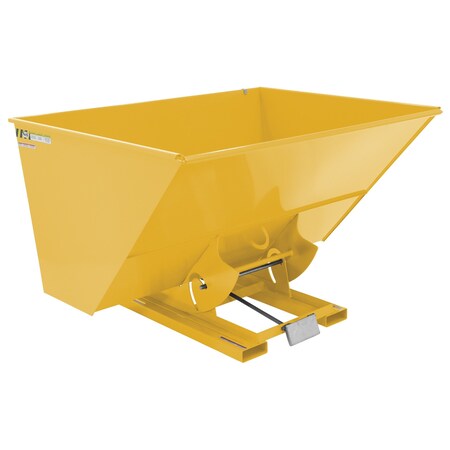 Vestil Light Duty Self-Dump Hopper 3 Cubic Yard 2000 lb Yellow D-300-LD-YEL